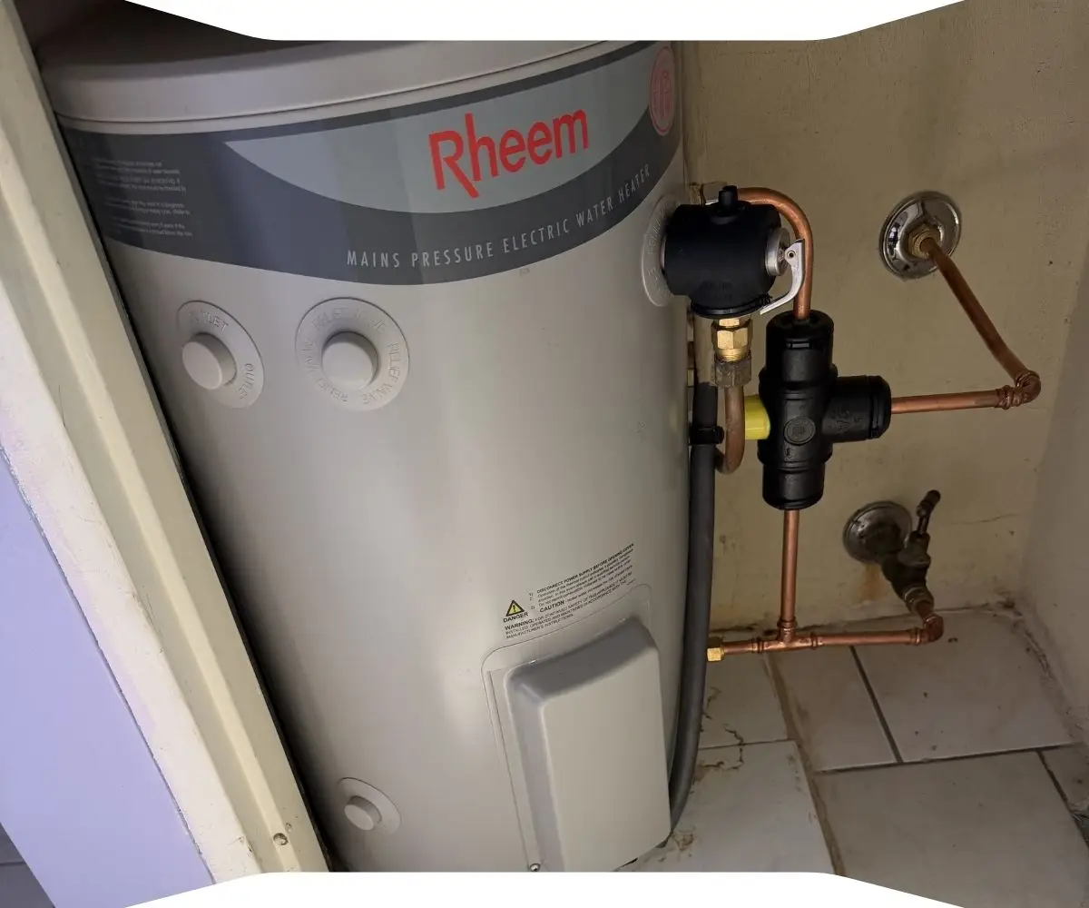 Plumber providing hot water system services such as install and repair